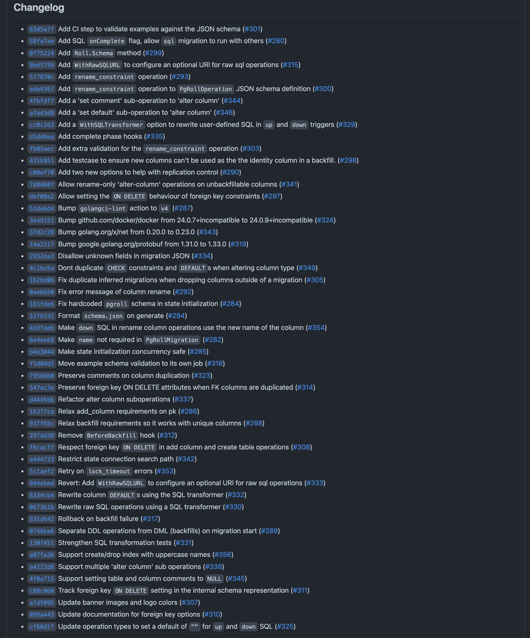 That's quite a big Changelog