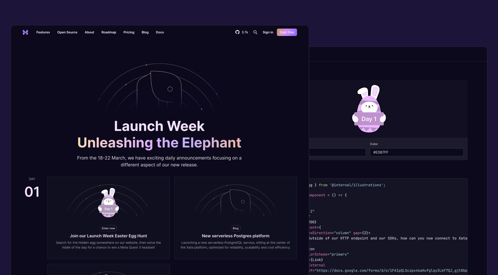 Launch week page