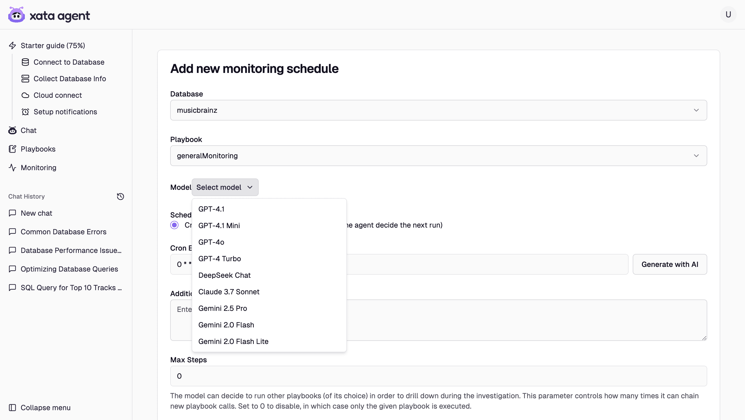 New Gemini and GPT models now available for chat and scheduled playbooks