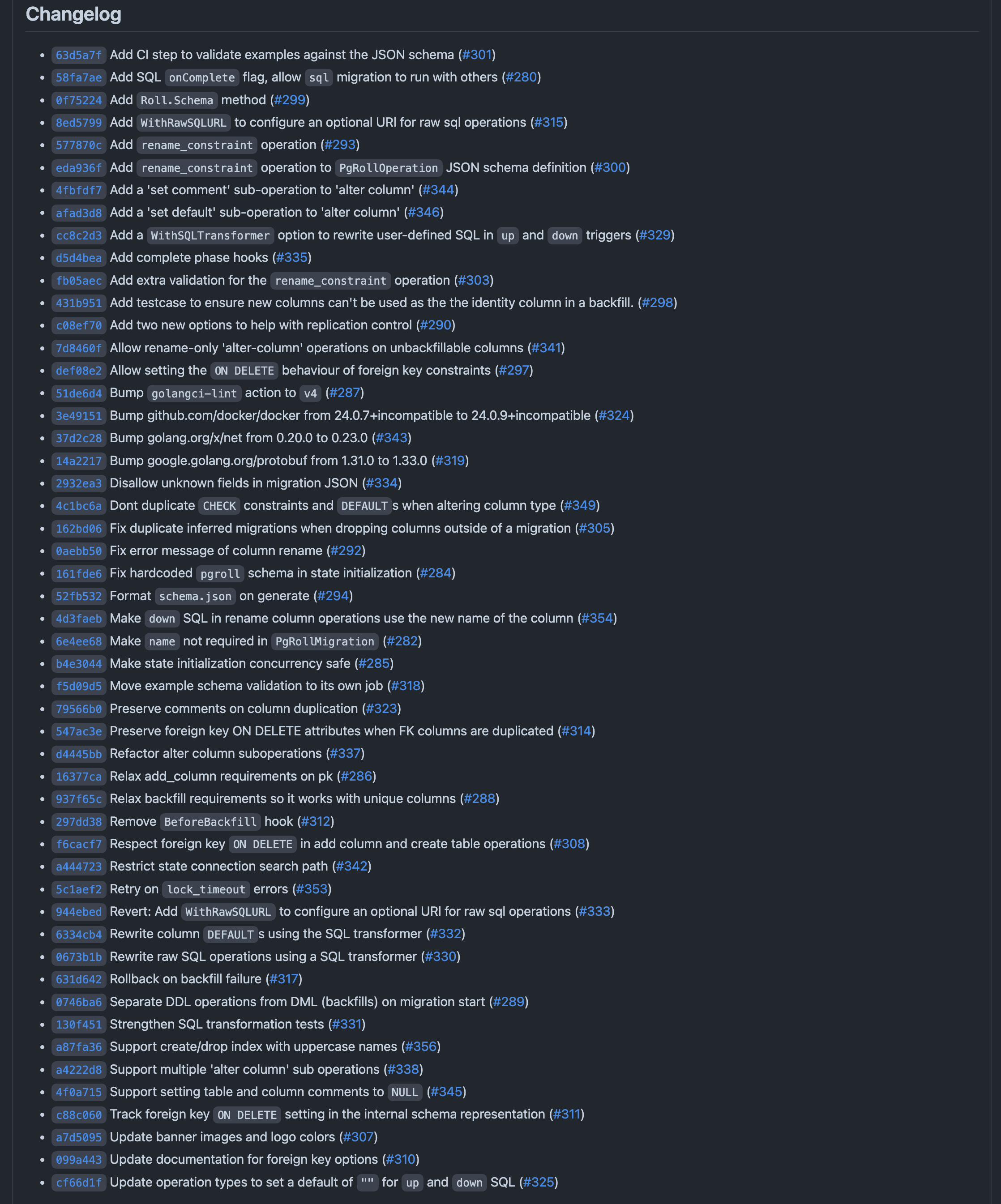 That's quite a big Changelog