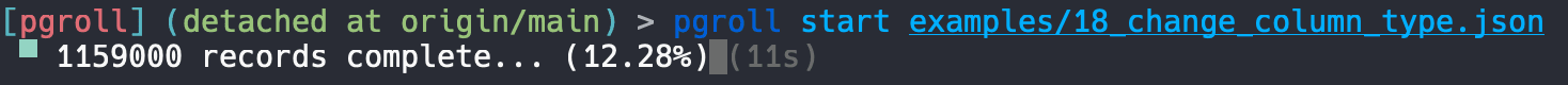 The CLI now shows how much work remains in the backfill process