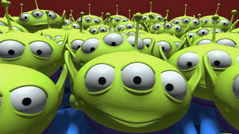 Little green men from Toy Story