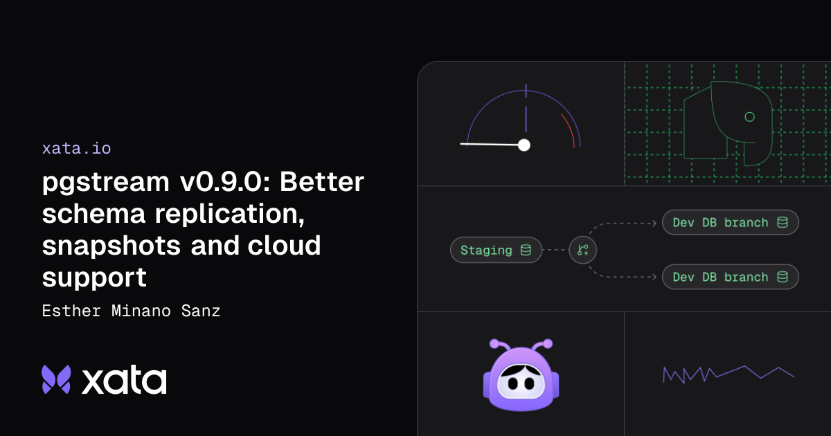 Esther Minano：pgstream v0.9.0：更好的架构复制、快照和云支持