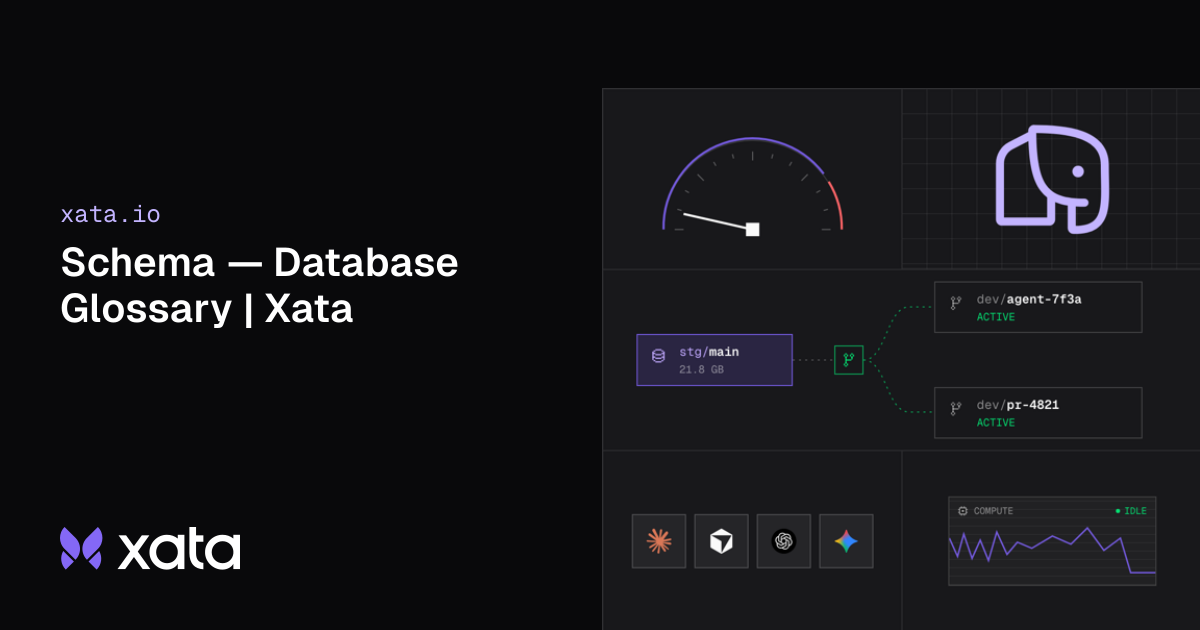 Schema — Database Glossary | Xata